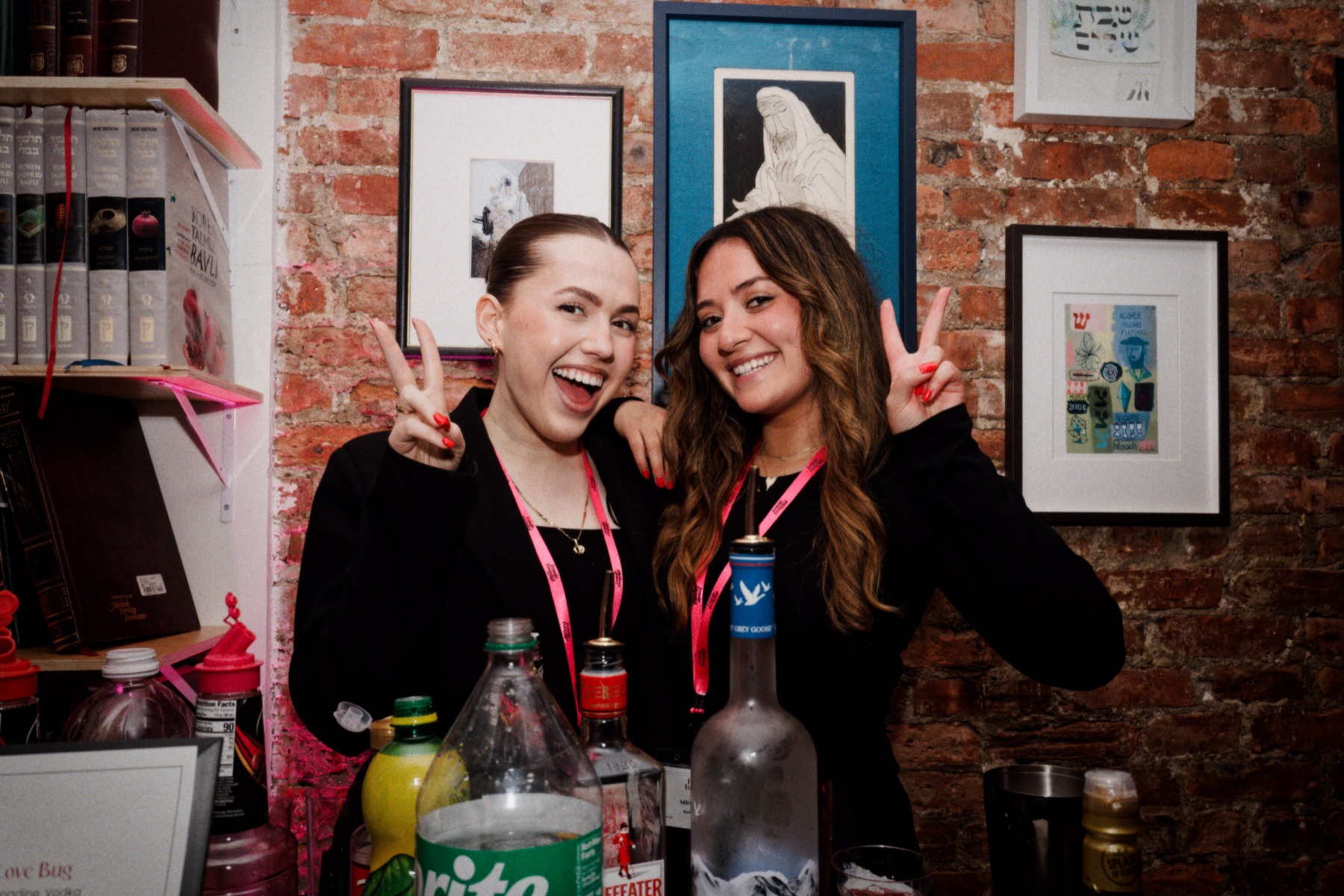 Two women enjoying a Female Founded community event